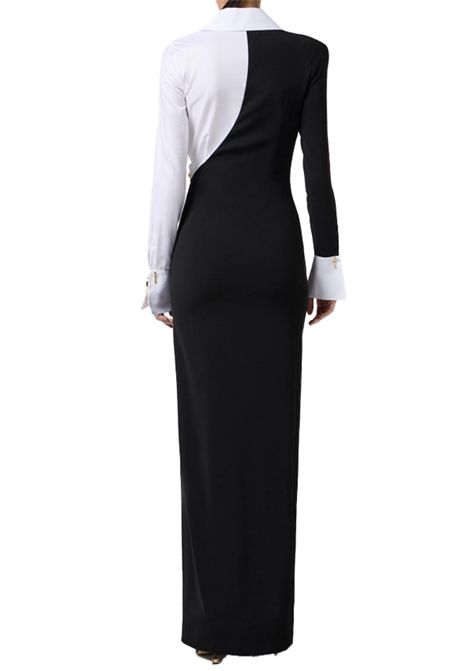Abito Elisabetta Franchi donna ABR0557E2222 Nero Bianco ELISABETTA FRANCHI | Abito | ABR0557E2222